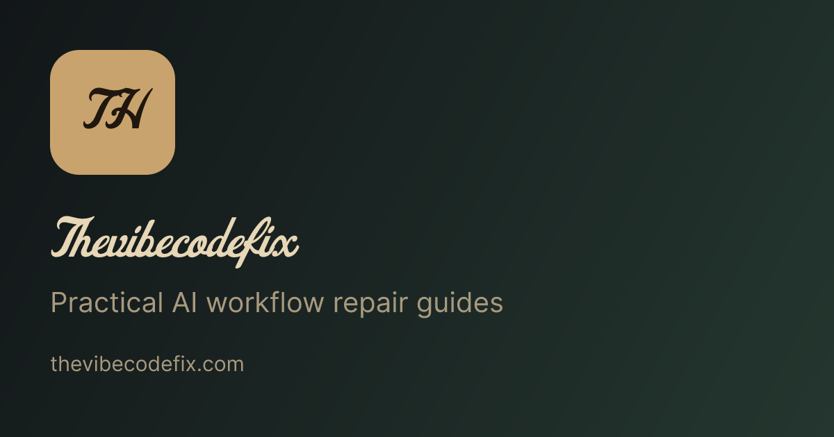 Welcome | The Vibe Code Fix